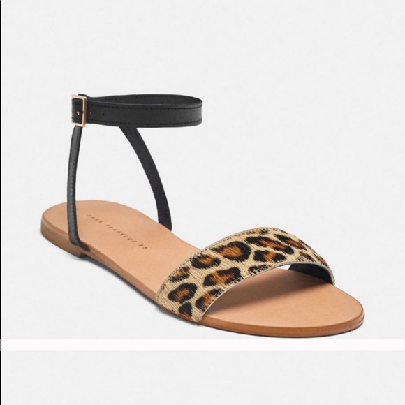 Zara Trafluc Leather Leopard Sandals - Picture 6 of 12
